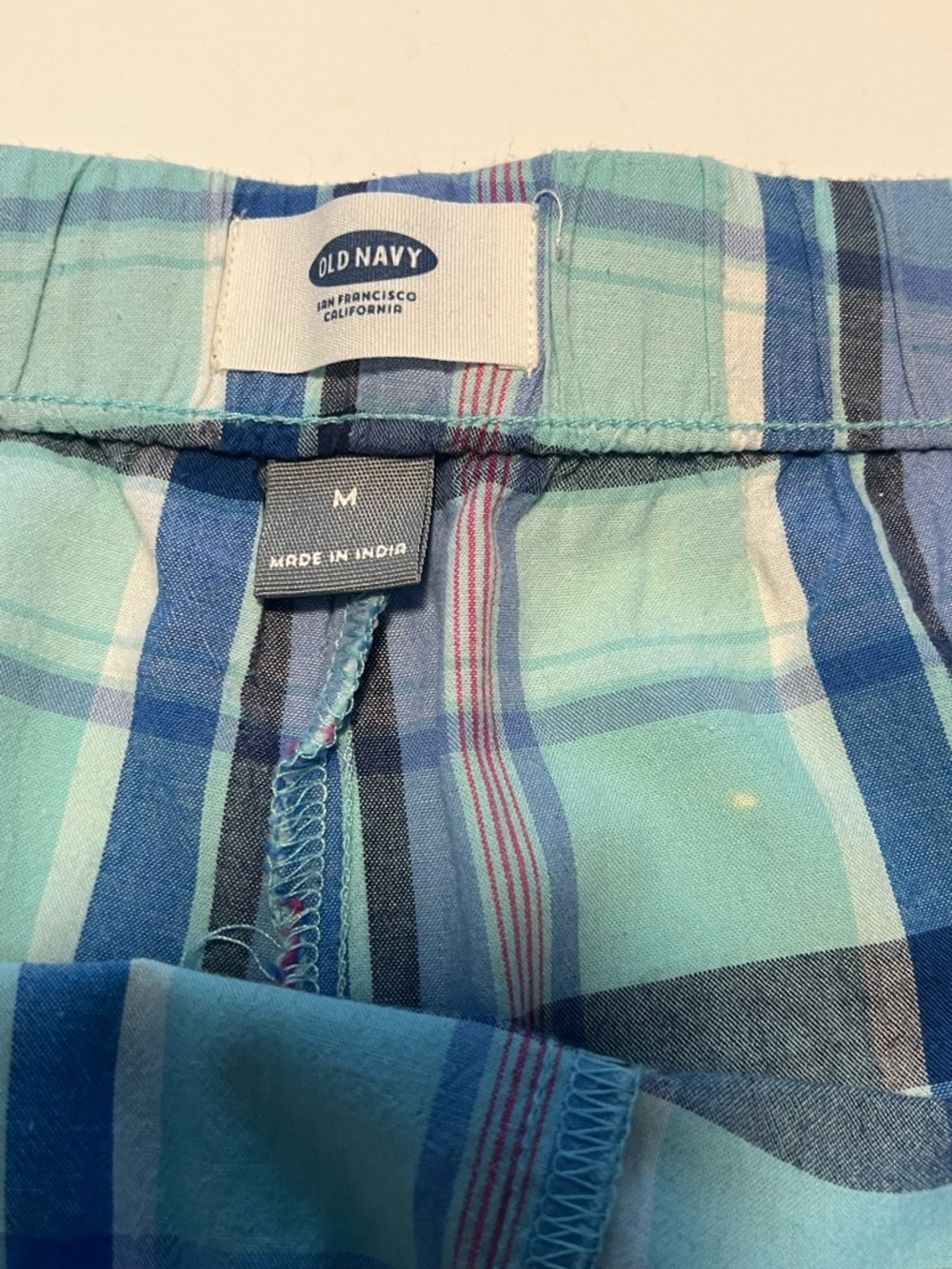Old Navy Blue Plaid Pajama Shorts - Picture 2 of 7